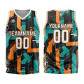 Custom Aqua Orange Basketball Jersey Uniform Suit Printed Your Logo Name Number enthsush