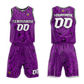 Custom Purple Basketball Jersey Uniform Suit Printed Your Logo Name Number enthsush