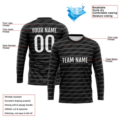 Custom Basketball Soccer Football Shooting Long T-Shirt for Adults and Kids Black enthsush