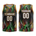 Custom Black Orange Basketball Jersey Uniform Suit Printed Your Logo Name Number enthsush