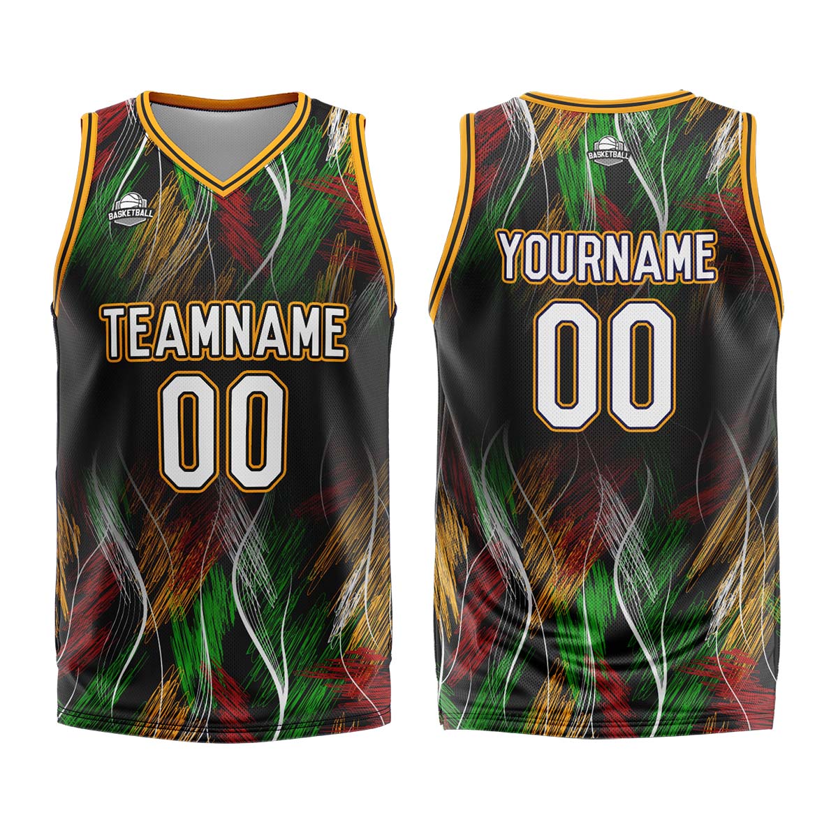 Custom Black Orange Basketball Jersey Uniform Suit Printed Your Logo Name Number enthsush