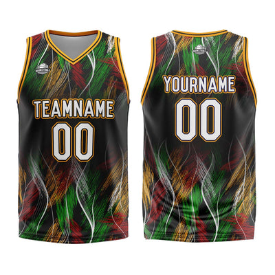 Custom Black Orange Basketball Jersey Uniform Suit Printed Your Logo Name Number enthsush