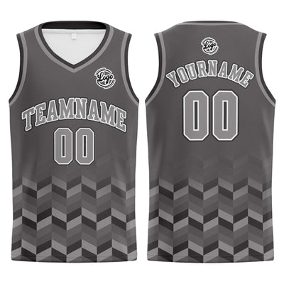Custom Grey Basketball Jersey Uniform Suit Printed Your Logo Name Number enthsush