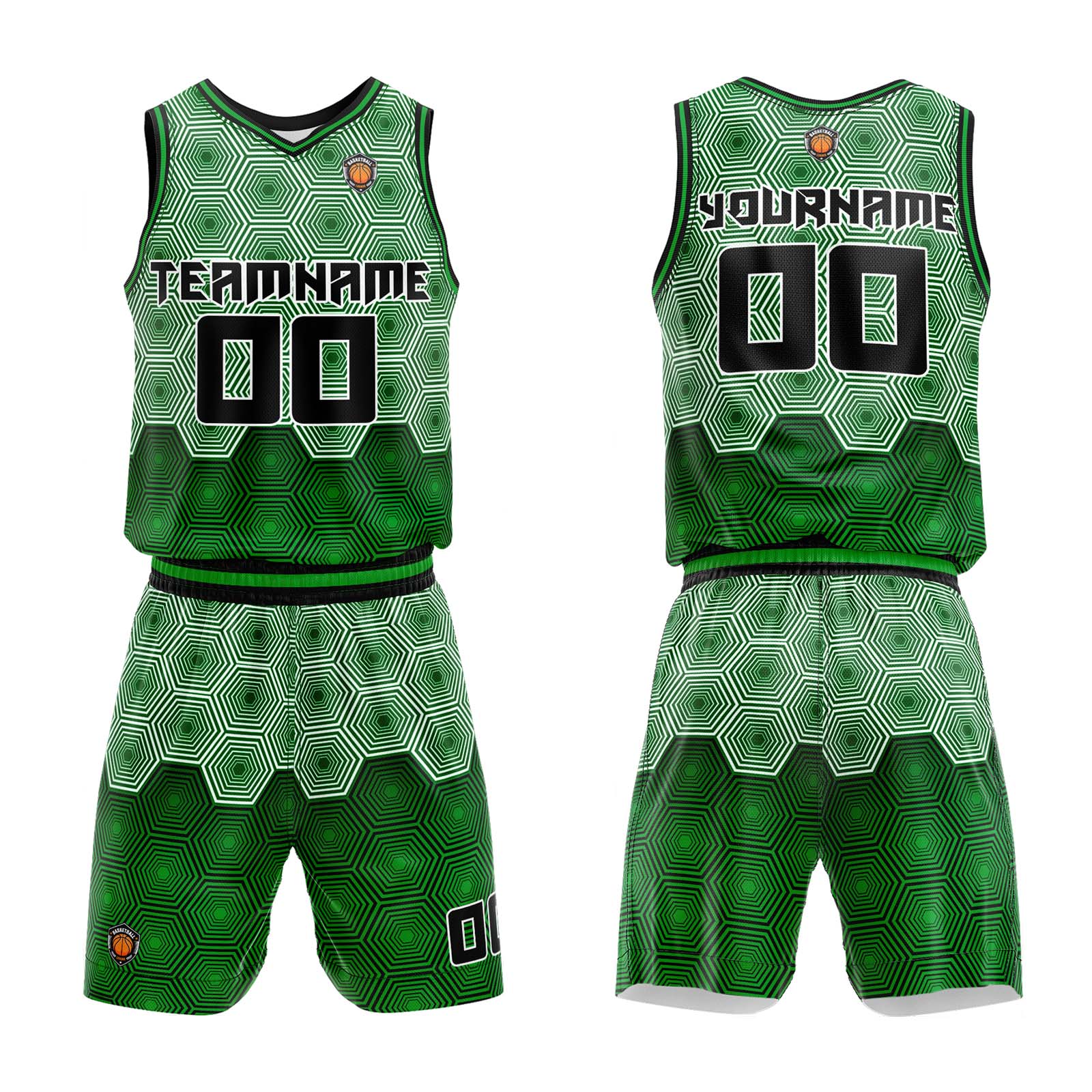 Custom Dark Green Basketball Jersey Uniform Suit Printed Your Logo Name Number enthsush