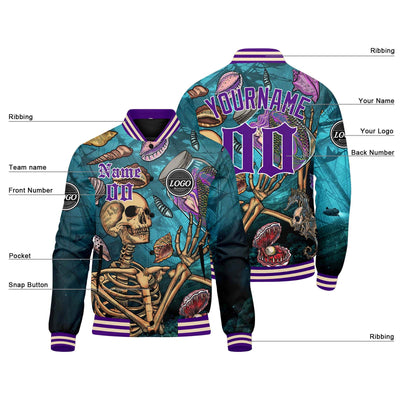 Custom Varsity Jacket Letterman jacket for Men, Women and Youth Aqua enthsush
