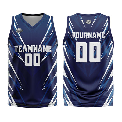 Custom Dark Blue Basketball Jersey Uniform Suit Printed Your Logo Name Number enthsush