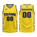Custom Yellow Basketball Jersey Uniform Suit Printed Your Logo Name Number enthsush