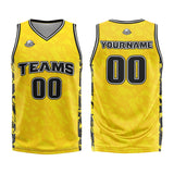 Custom Yellow Basketball Jersey Uniform Suit Printed Your Logo Name Number