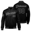 Custom Varsity Jacket Letterman jacket for Men, Women and Youth Black Grey enthsush