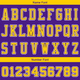 Custom Basketball Jersey Uniform Suit Printed Your Logo Name Number Purple-Yellow