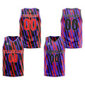 Custom Red Purple Reversible Basketball Suit for Adults and Kids Personalized Jersey enthsush