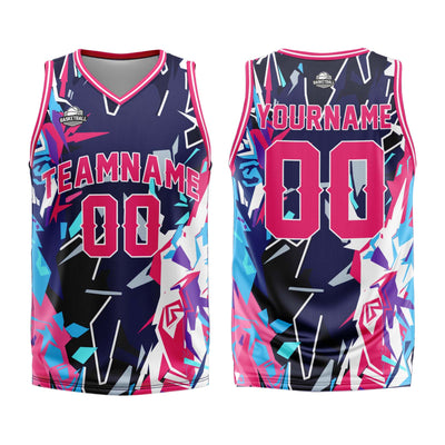 Custom Broken Red Basketball Jersey Uniform Suit Printed Your Logo Name Number enthsush
