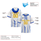 Custom White Blue Sleeve Hoodies for Men Women Shirts with Hoods Printed Name Logo