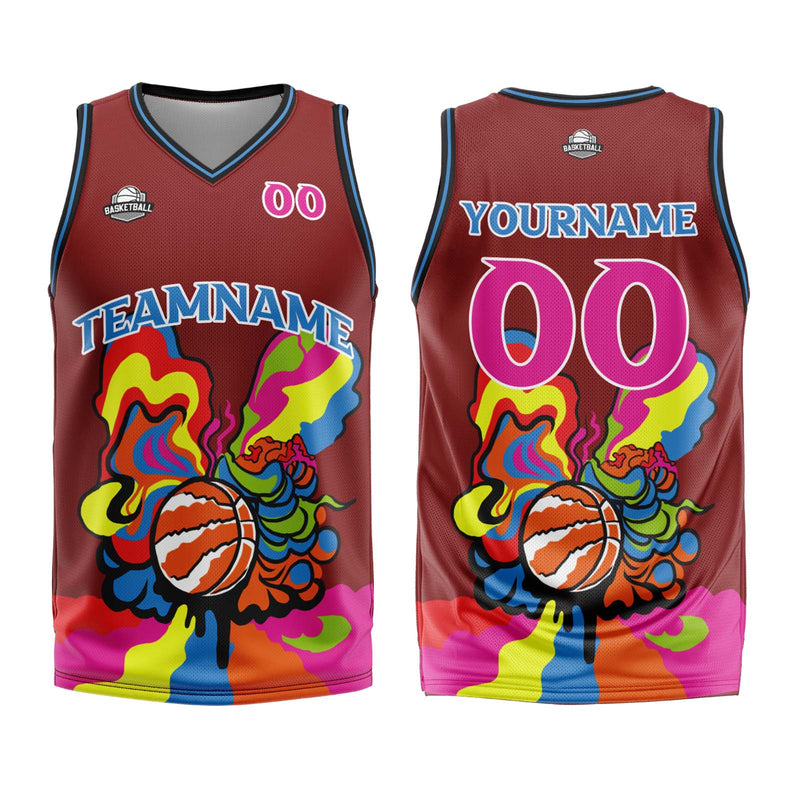 Custom Burgundy Basketball Jersey Uniform Suit Printed Your Logo Name Number