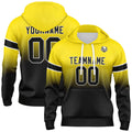 Custom Gradient Hoodie For Man Woman Girl Boy Print Your Logo Name Number Yellow&Black enthsush