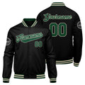 Custom Varsity Jacket Letterman jacket for Men, Women and Youth Dark Green Black Cream enthsush