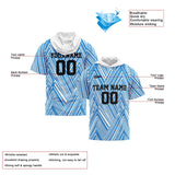 Custom White Light Blue Sleeve Hoodies for Men Women Shirts with Hoods Printed Name Logo