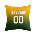 Custom Football Throw Pillow for Men Women Boy Gift Printed Your Personalized Name Number Green&Yellow&White enthsush