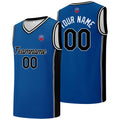 Custom basketball jersey shorts for men and women. Embroidered and printed name, number and logo Blue enthsush