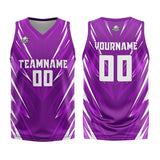 Custom Purple Basketball Jersey Uniform Suit Printed Your Logo Name Number