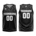 Custom Black Grey Basketball Jersey Uniform Suit Printed Your Logo Name Number enthsush