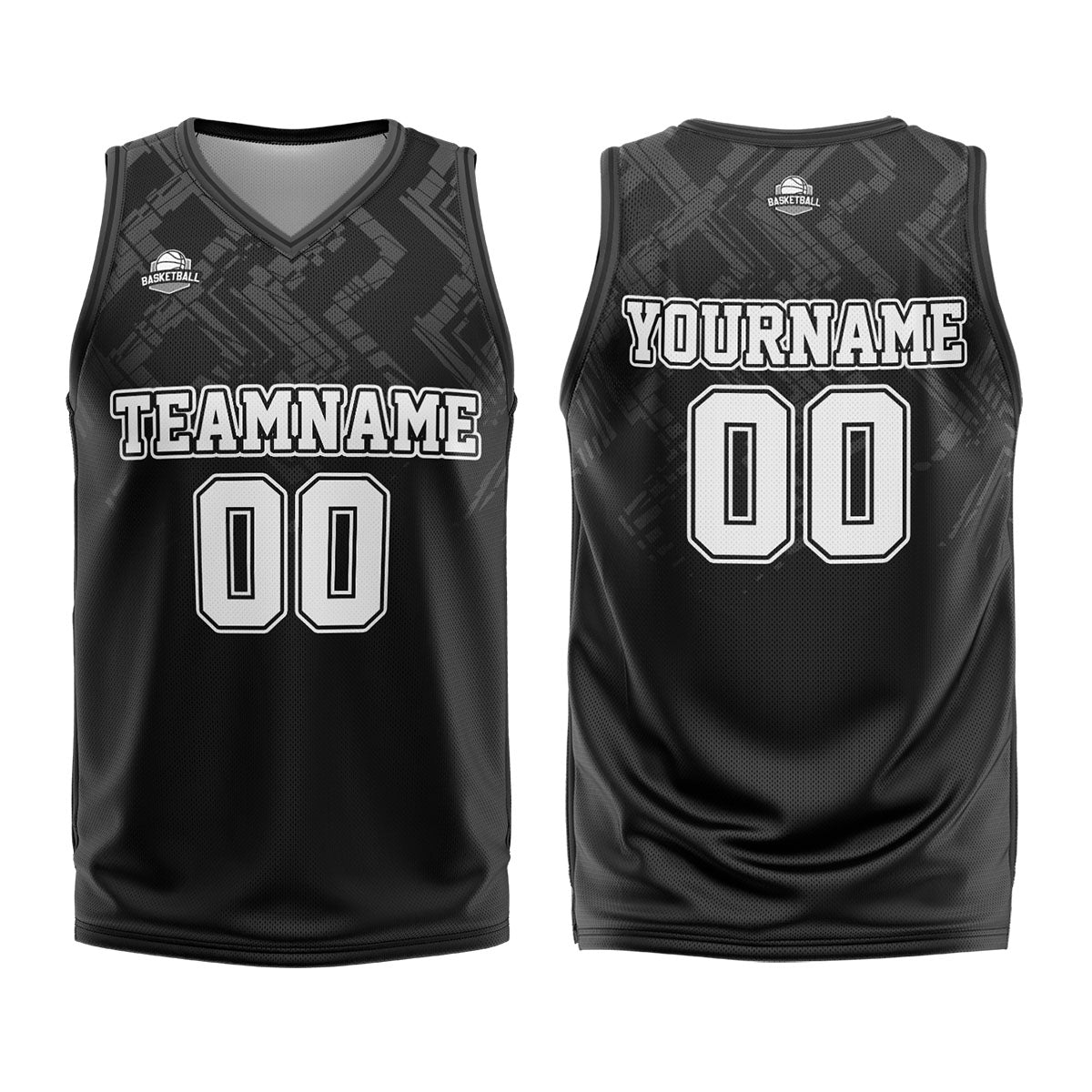 Custom Black Grey Basketball Jersey Uniform Suit Printed Your Logo Name Number enthsush