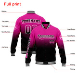 Custom Gradient Varsity Jacket Letterman jacket for Men, Women and Youth Rose&Black