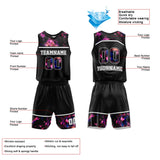 Custom Basketball Jersey Uniform Suit Printed Your Logo Name Number Black-Starry Sky