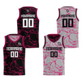 Custom Black Pink Reversible Basketball Suit for Adults and Kids Personalized Jersey enthsush