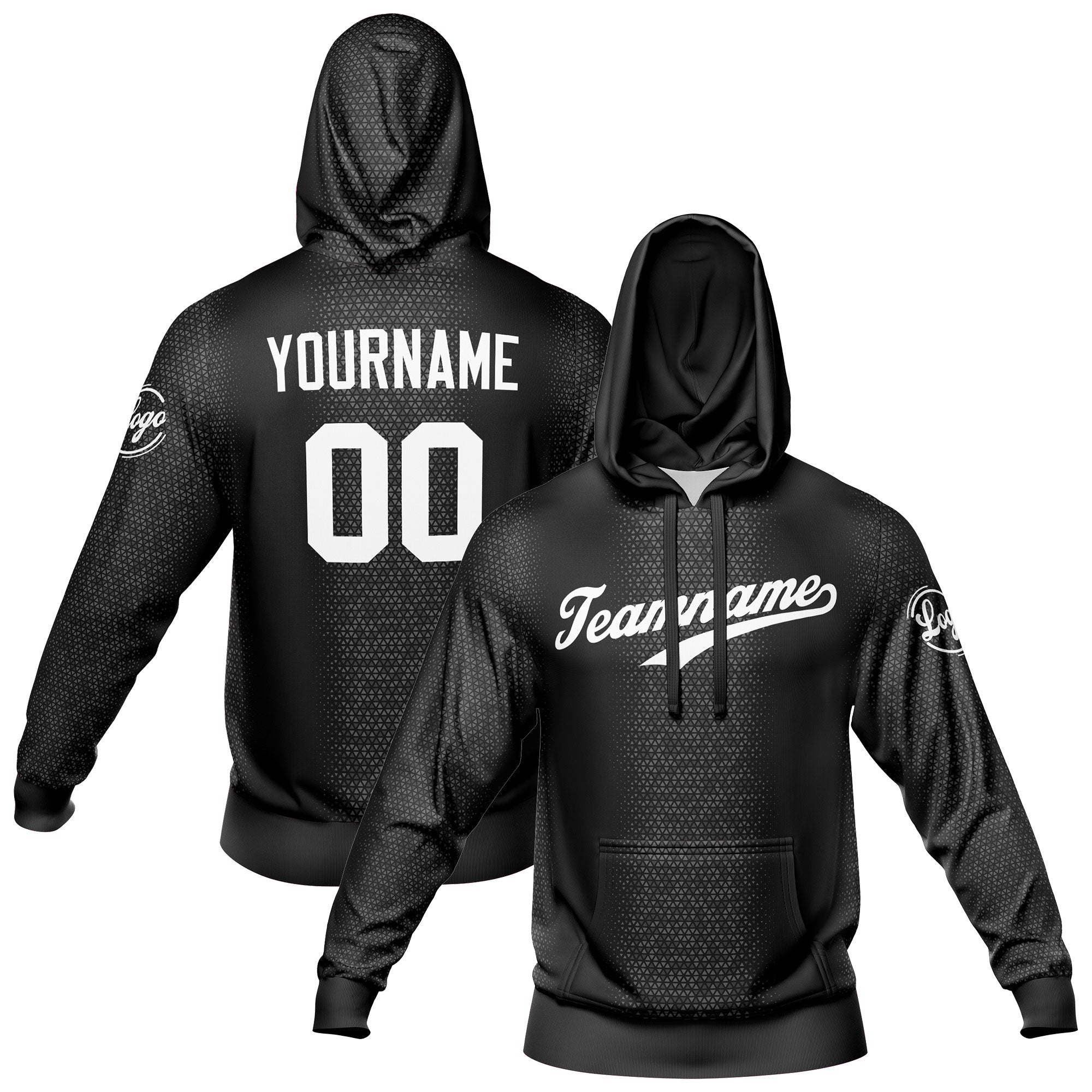 Custom Black Sweatshirt Hoodie For Men Women Girl Boy Print Your Logo Name Number enthsush