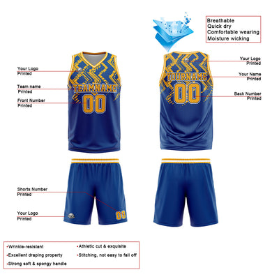 Custom Blue Orange Reversible Basketball Suit for Adults and Kids Personalized Jersey enthsush