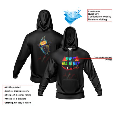 Custom Sweatshirt Hoodie Add Text and Design Personalized Halloween Hooded Sweatshirt enthsush