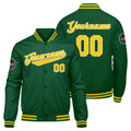 Custom Varsity Jacket Letterman jacket for Men, Women and Youth Green Yellow enthsush