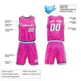 Custom Basketball Jersey Uniform Suit Printed Your Logo Name Number Hot Pink