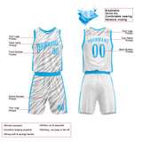 Custom Basketball Jersey Uniform Suit Printed Your Logo Name Number White