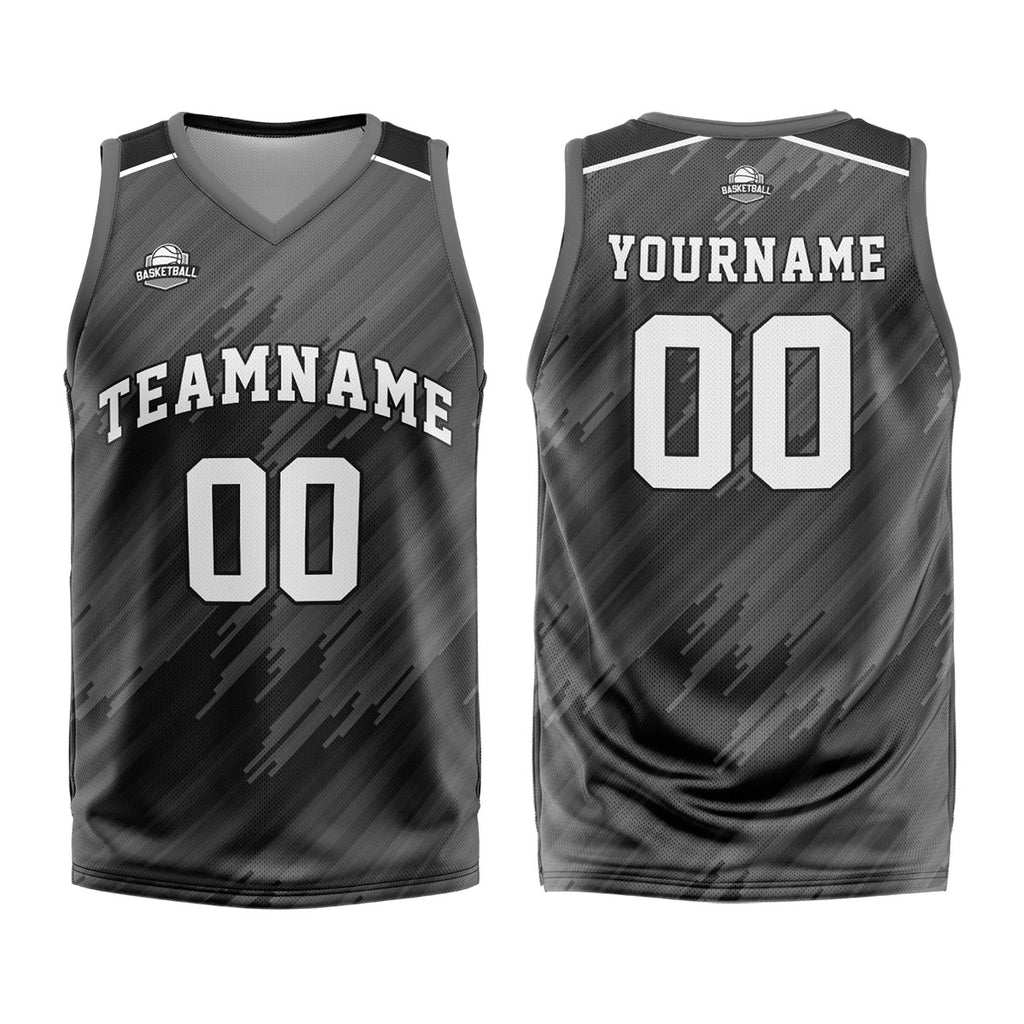 Custom Grey Basketball Jersey Uniform Suit Printed Your Logo Name Number enthsush