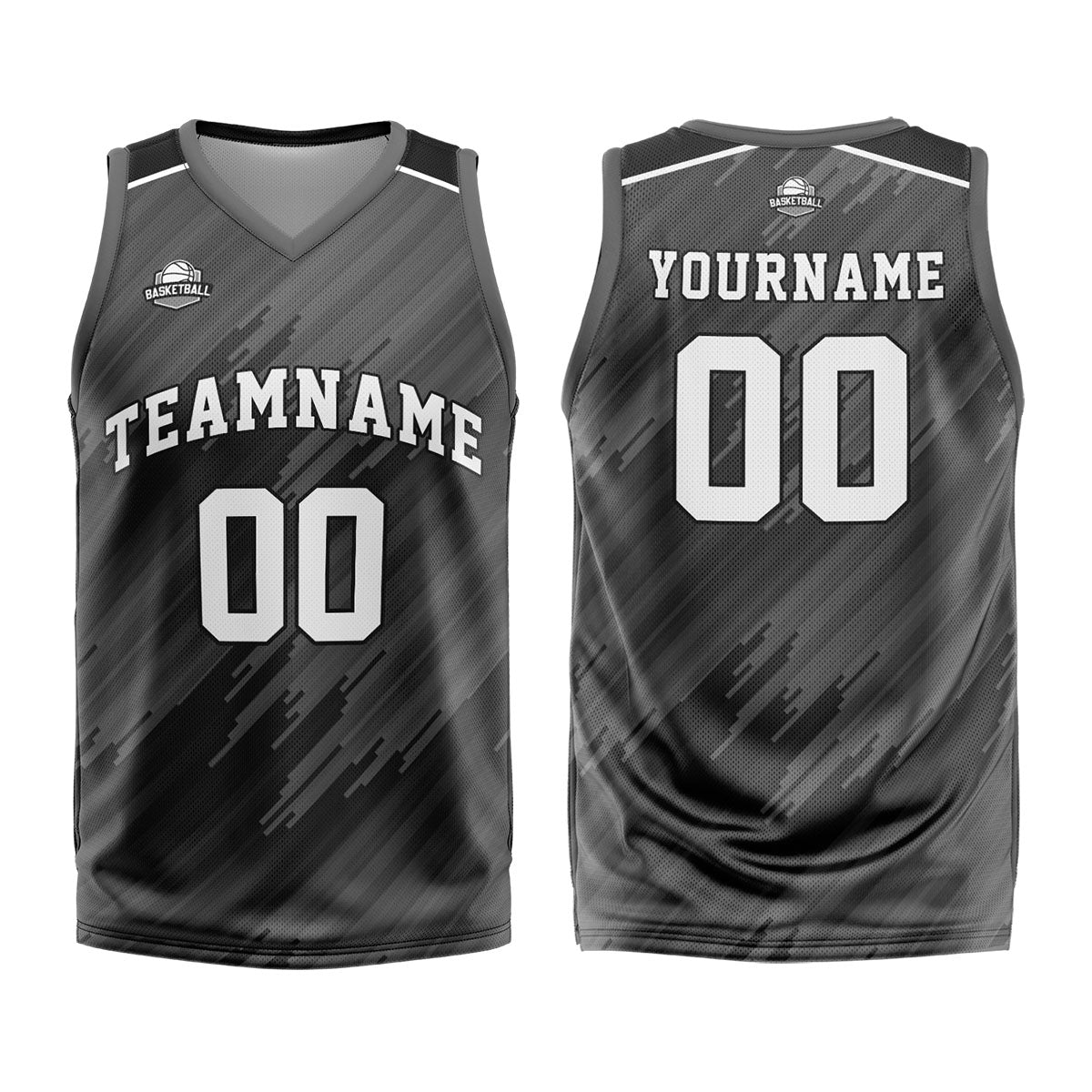 Custom Grey Basketball Jersey Uniform Suit Printed Your Logo Name Number enthsush