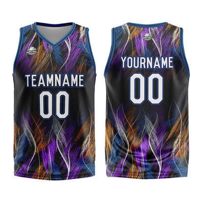 Custom Black Blue Basketball Jersey Uniform Suit Printed Your Logo Name Number enthsush