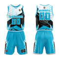 Custom Light Blue Basketball Jersey Uniform Suit Printed Your Logo Name Number enthsush
