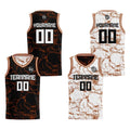 Custom Black Brown Reversible Basketball Suit for Adults and Kids Personalized Jersey enthsush