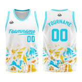Custom Basketball Jersey Uniform Suit Printed Your Logo Name Number Black&Light Blue