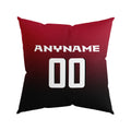 Custom Football Throw Pillow for Men Women Boy Gift Printed Your Personalized Name Number Red&White&Black enthsush