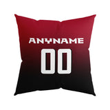 Custom Football Throw Pillow for Men Women Boy Gift Printed Your Personalized Name Number Red&White&Black
