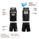 Custom Black Grey Basketball Jersey Uniform Suit Printed Your Logo Name Number