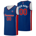 Custom basketball jersey shorts for men and women. Embroidered and printed name, number and logo Blue enthsush