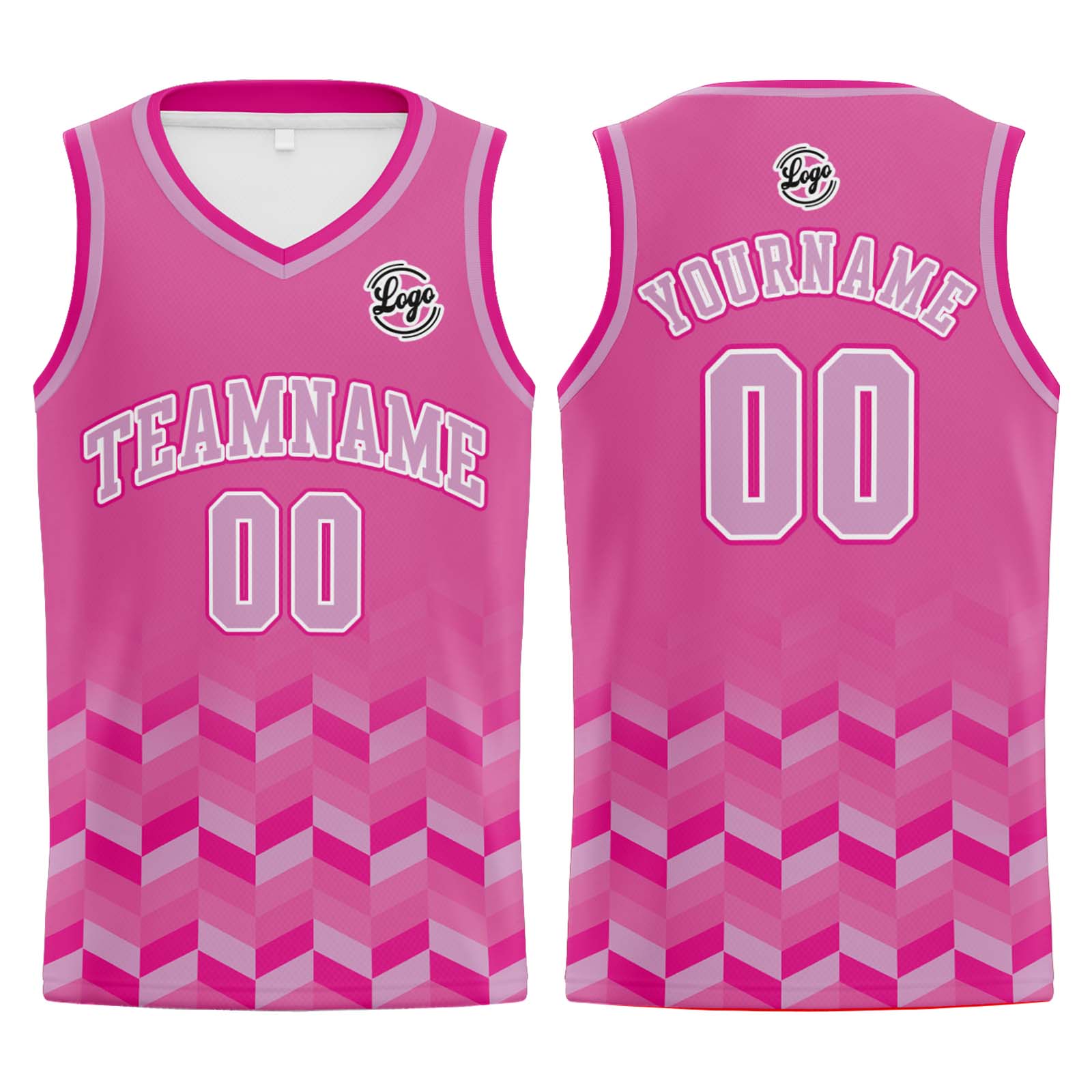 Custom Pink Basketball Jersey Uniform Suit Printed Your Logo Name Number enthsush