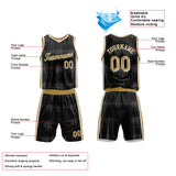 Custom Basketball Jersey Uniform Suit Printed Your Logo Name Number Acoustic wave-Black
