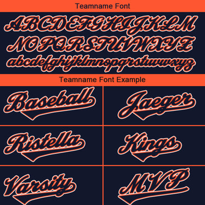 Custom Long Sleeve Windbreaker Jackets Uniform Printed Your Logo Name Number Navy-Orange-White enthsush