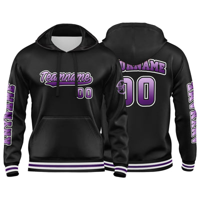 Custom Purple Black Sweatshirt Hoodie For Men Women Girl Boy Print Your Logo Name Number enthsush