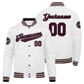 Custom Varsity Jacket Letterman jacket for Men, Women and Youth Marroon White enthsush